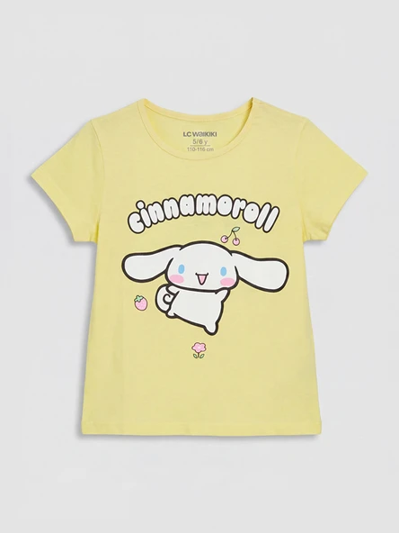 LCW Kids Sarı Cinnamoroll Baskılı Kız Çocuk Tişört ürün görseli 1