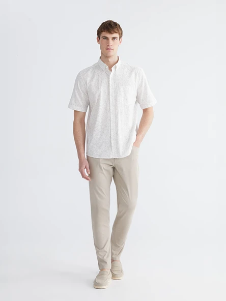 LCWAIKIKI Classic Bej Dar Kalıp Gabardin Erkek Chino Pantolon ürün görseli 1