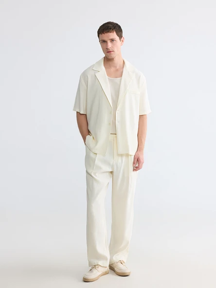 LCW Vision Beyaz Regular Fit Erkek Pantolon - Resim 2