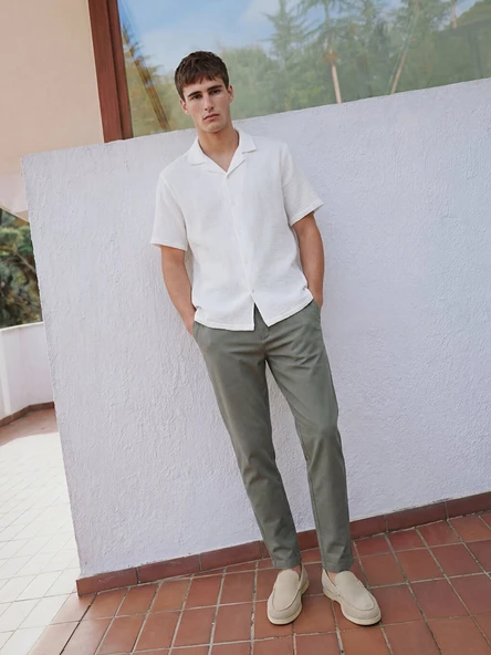 LCW Vision Yeşil Slim Fit Gabardin Erkek Pantolon ürün görseli 1