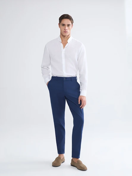 LCWAIKIKI Classic Lacivert Dar Kalıp Erkek Chino Pantolon ürün görseli 1
