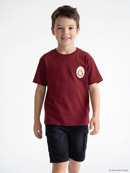 LCW Kids Kırmızı Galatasaray Baskılı Erkek Çocuk Tişört ürün görseli 1