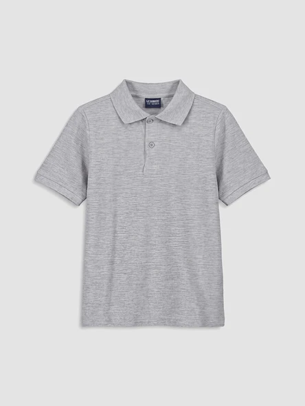 LCW Kids Gri Polo Yaka Erkek Çocuk Tişört ürün görseli 1