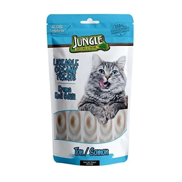 Jungle Krema Kedi Ödül Maması Ton-Somon 5x14 Gr ürün görseli 1