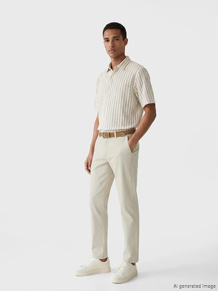 LCW Vision Bej Slim Fit Erkek Pantolon ürün görseli 1