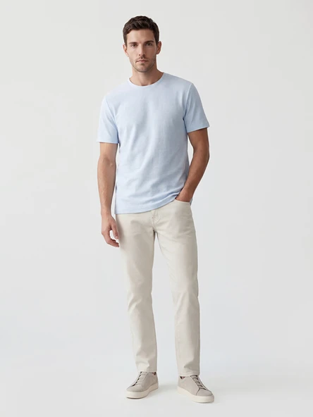 LCWAIKIKI Classic Bej Dar Kalıp Gabardin Erkek Chino Pantolon ürün görseli 1