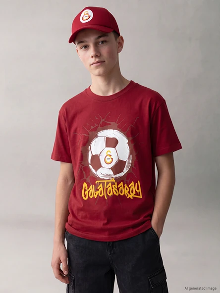 LCW Kids Kırmızı Galatasaray Baskılı Erkek Çocuk Tişört ürün görseli 1