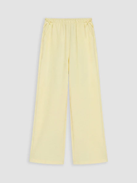LCW Kids Sarı Wide Leg Fit Kız Çocuk Pantolon ürün görseli 1