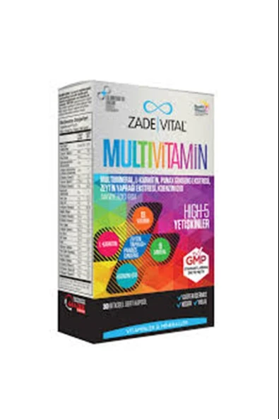 Zade Vital Multivitamin 30 Kapsül ürün görseli 1