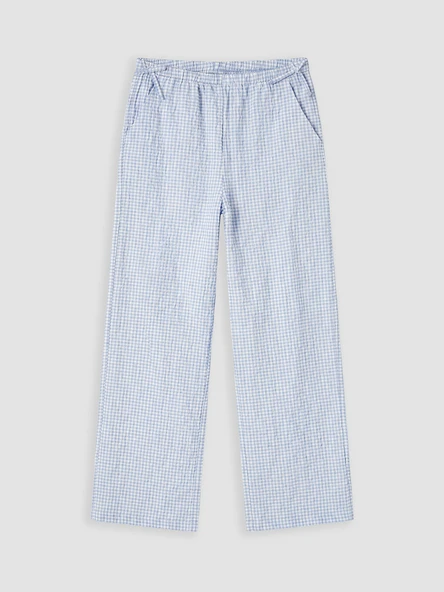 LCW Kids Mavi Kız Çocuk Geniş Paça Pantolon ürün görseli 1
