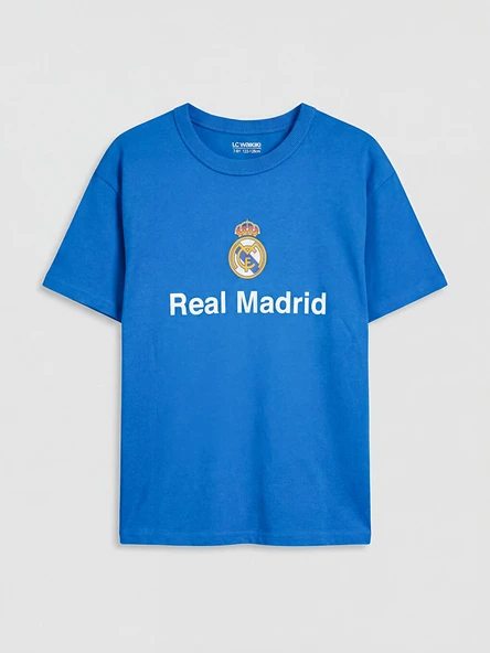LCW Kids Mavi Real Madrid Baskılı Erkek Çocuk Tişört ürün görseli 1