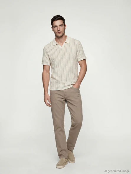 LCWAIKIKI Classic Kahverengi Standart Kalıp Erkek Chino Pantolon ürün görseli 1