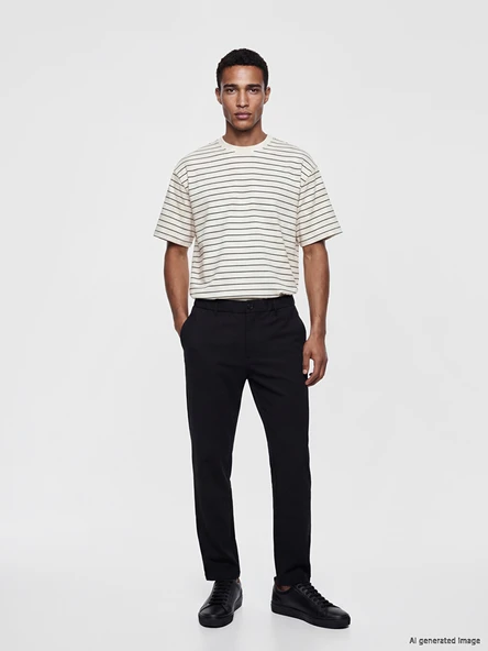 LCW Vision Siyah Regular Fit Erkek Pantolon ürün görseli 1