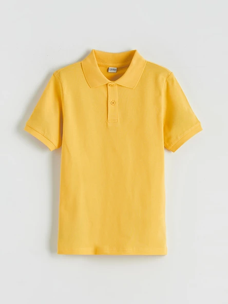 LCW Kids Sarı Polo Yaka Erkek Çocuk Pike Tişört ürün görseli 1