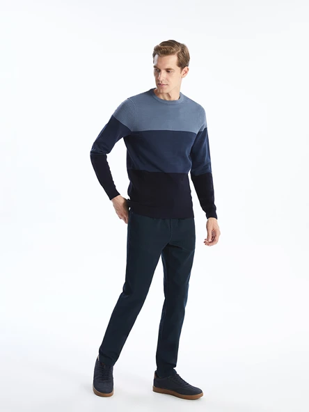 LCWAIKIKI Classic Lacivert Dar Kalıp Erkek Chino Pantolon ürün görseli 1