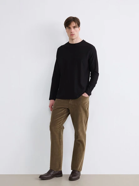 LCWAIKIKI Classic Kahverengi Standart Kalıp Erkek Chino Pantolon ürün görseli 1