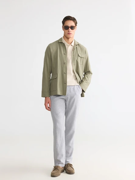 LCW ECO Gri Regular Fit Erkek Chino Pantolon ürün görseli 1