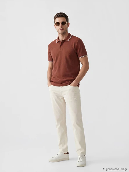 LCWAIKIKI Classic Bej Regular Fit Gabardin Erkek Chino Pantolon ürün görseli 1