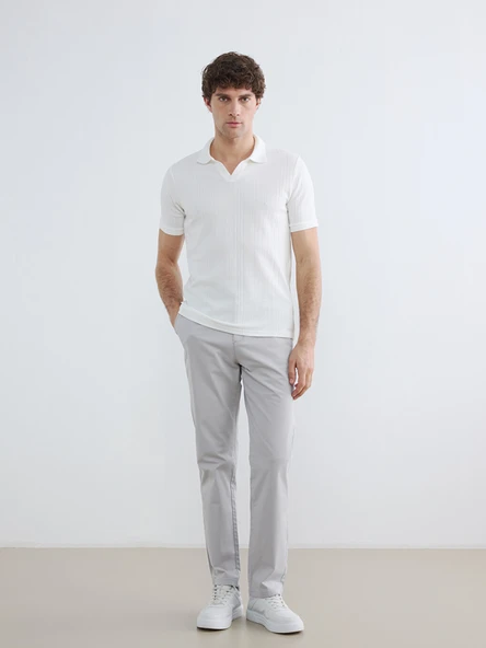 LCWAIKIKI Classic Gri Regular Fit Erkek Chino Pantolon ürün görseli 1