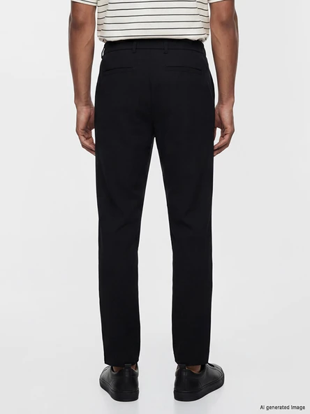 LCW Vision Siyah Regular Fit Erkek Pantolon - Resim 4