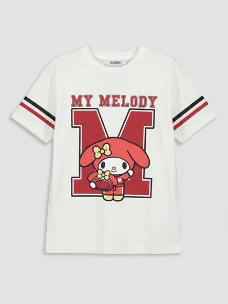 LCW Kids Beyaz My Melody Baskılı Kız Çocuk Tişört ürün görseli 1
