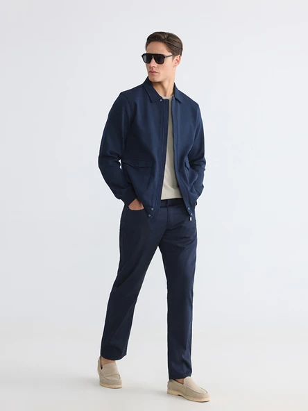 LCWAIKIKI Classic Lacivert Regular Fit Erkek Chino Pantolon ürün görseli 1