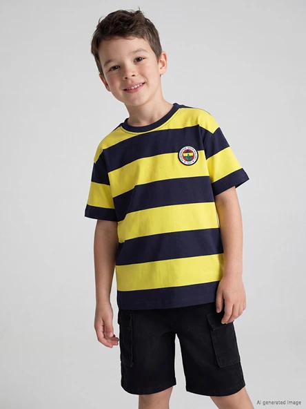 LCW Kids Sarı Fenerbahçe Baskılı Erkek Çocuk Tişört ürün görseli 1