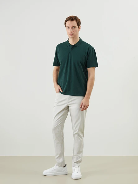 LCWAIKIKI Classic Bej Dar Kalıp Gabardin Erkek Chino Pantolon ürün görseli 1
