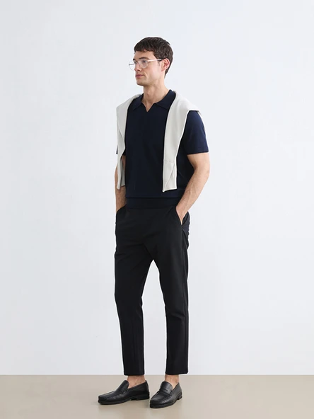 LCW Vision Lacivert Slim Fit Poliviskon Erkek Pantolon ürün görseli 1