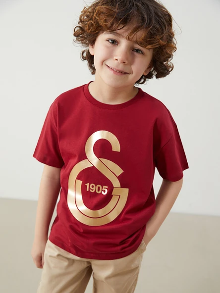 LCW Kids Kırmızı Galatasaray Baskılı Erkek Çocuk Tişört ürün görseli 1