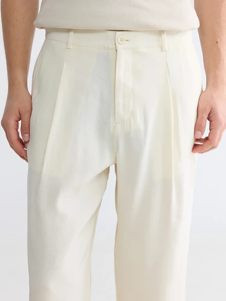 LCW Vision Beyaz Regular Fit Erkek Pantolon - Resim 4