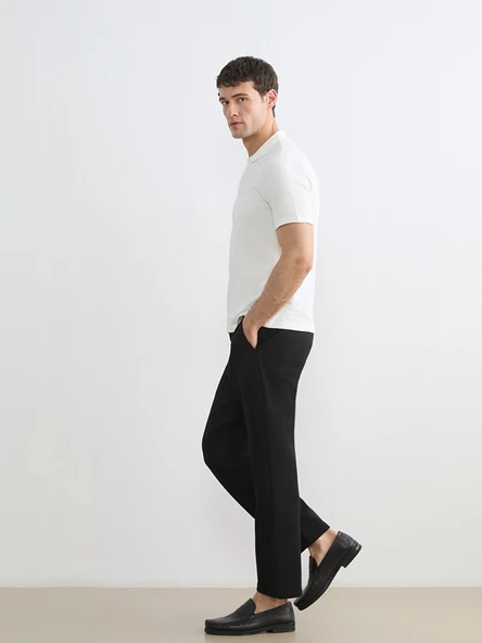 LCW Vision Siyah Beli Lastikli Regular Fit Erkek Pantolon ürün görseli 1