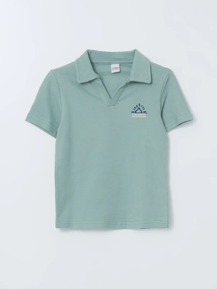 LCW Kids Yeşil Polo Yaka Erkek Çocuk Tişört ürün görseli 1