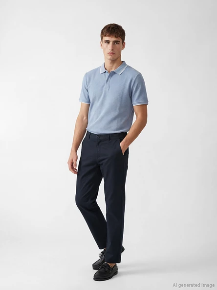 LCW Vision Lacivert Slim Fit Gabardin Erkek Pantolon ürün görseli 1