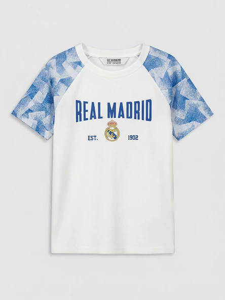 LCW Kids Beyaz Real Madrid Baskılı Erkek Çocuk Tişört ürün görseli 1