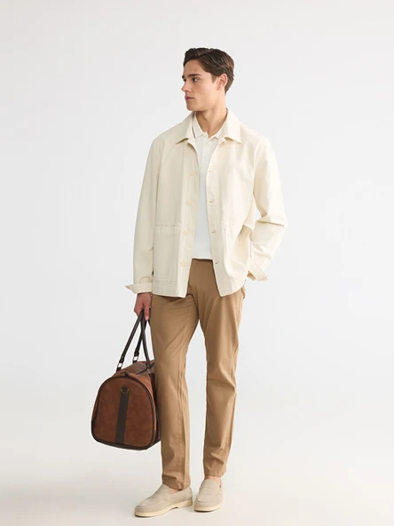 LCW ECO Kahverengi Regular Fit Erkek Chino Pantolon ürün görseli 1