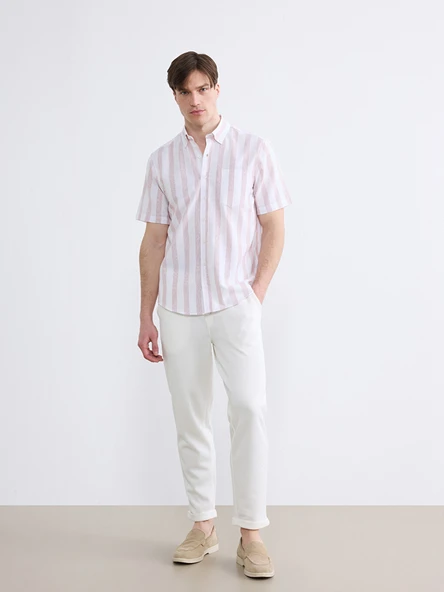 LC WAIKIKI Ekru Slim Fit Erkek Pantolon ürün görseli 1