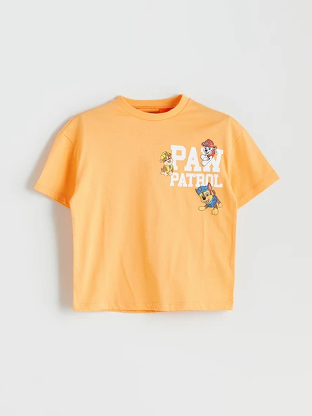 LCW Kids Turuncu Paw Patrol Baskılı Erkek Çocuk Tişört ürün görseli 1