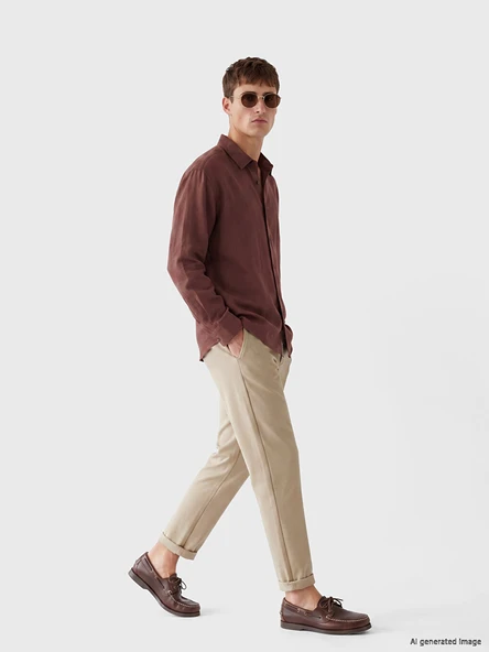 LCW Vision Bej Slim Fit Erkek Pantolon ürün görseli 1