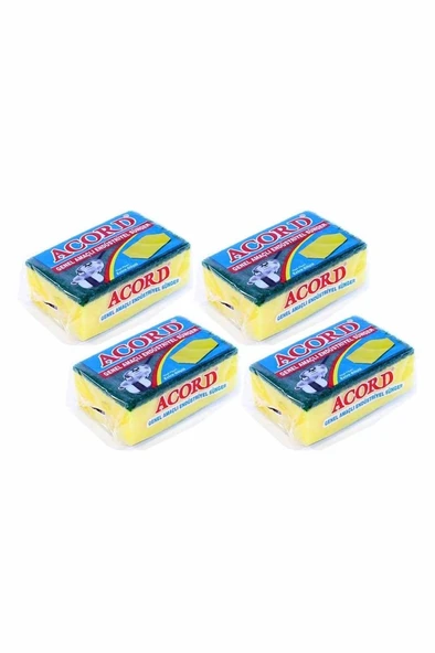 4 adet Jumbo Boy Endüstriyel Çok Amaçlı Bulaşık Süngeri  13x8x4 cm ürün görseli 1