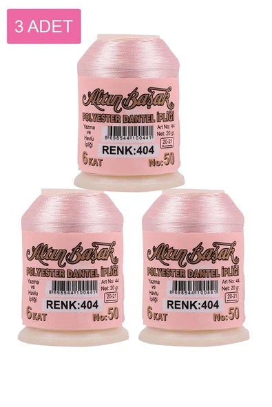 3 Adet Altınbaşak Oya ve Dantel İpi 20 gr - Royaleks - No: 404 ürün görseli 1