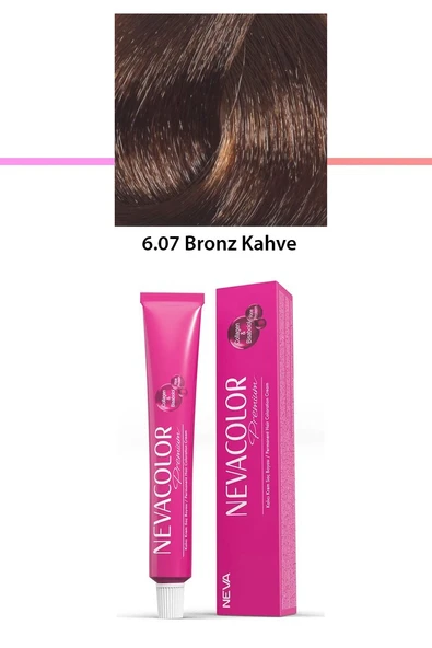 Premium 6.07 Bronz Kahve - Kalıcı Krem Saç Boyası 50 g Tüp ürün görseli 1