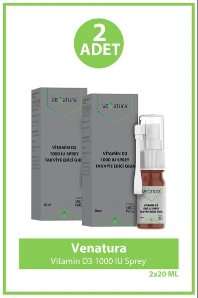 Venatura Vitamin D3 1000 IU Sprey 20 ml 2 Adet ürün görseli 1