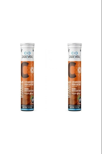 Zade Vital Vitamin C 20 Efervesan Tablet 2 Adet ürün görseli 1