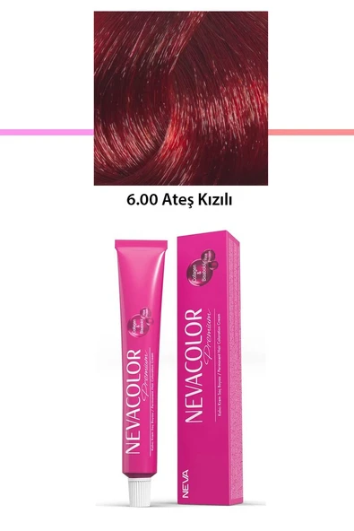 Premium 6.00 Ateş Kızılı - Kalıcı Krem Saç Boyası 50 g Tüp ürün görseli 1