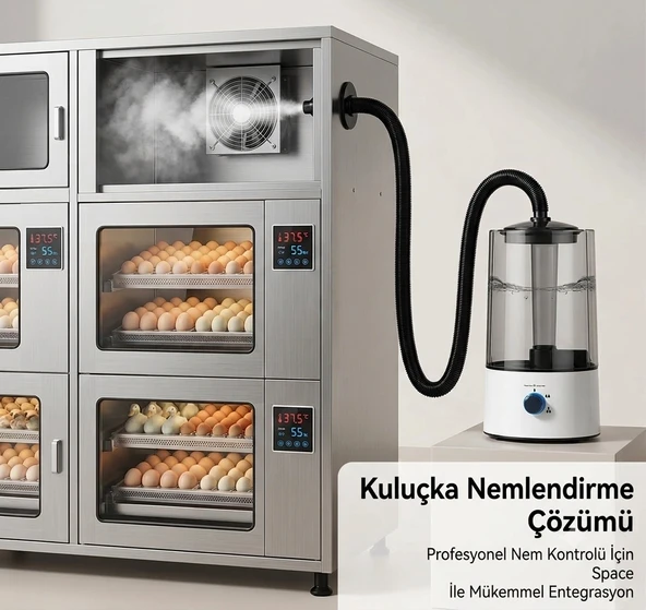 Kuluçka Makinesi Nem Cihazı 4 Litre Ultrasonik Nemlendirici Otomatik Nem Kontrol Sistemi Civciv Çıkım Makinesi İçin ürün görseli 1