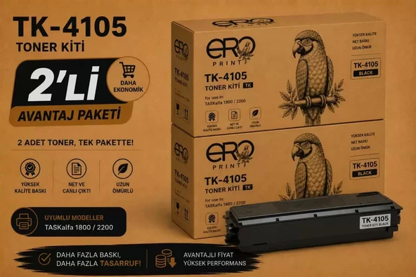 Kyocera TASKalfa 1800 Muadil Toner - 2'li Avantaj Paket ürün görseli 1