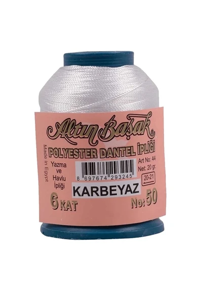 Altınbaşak Oya ve Dantel İpi 20 gr - Royaleks - No: K.BEYAZ ürün görseli 1