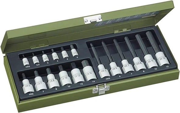 Proxxon 23100 18 Parçalı Allen Lokma Takımı 1/4'' ve 1/2'' ürün görseli 1