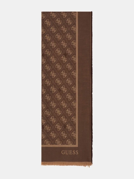 Guess Jakarlı 70x180 Kadın Kahverengi Şal AW5529VIS03-BRO ürün görseli 1